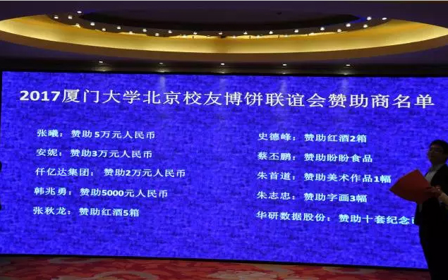 “博餅”是閩南地區(qū)有的傳統(tǒng)形式歡慶，此次活動(dòng)以這種形式向母校致以美優(yōu)的祝福，也寄托著各地廈人永久母校情和青春回憶的活動(dòng)。
